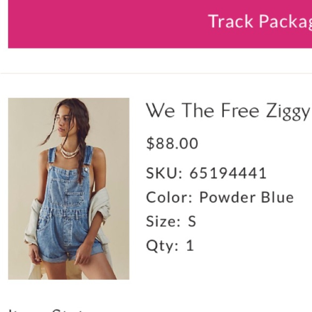 Free People Ziggy Shortalls in Powder Blue